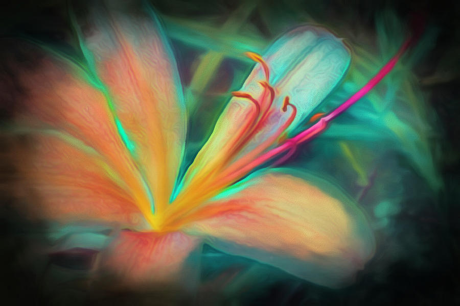 Floating in Nature Colorful Watercolor Abstract Painting Photograph by Debra and Dave Vanderlaan