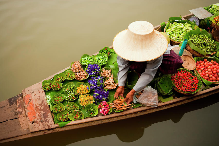 Floating Market, Bangkok, Thailand Photograph by Mint Images/ Art Wolfe