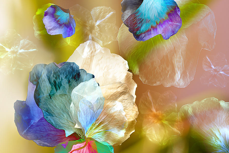 Flower Photograph - Floating Petals by Ludmila Shumilova