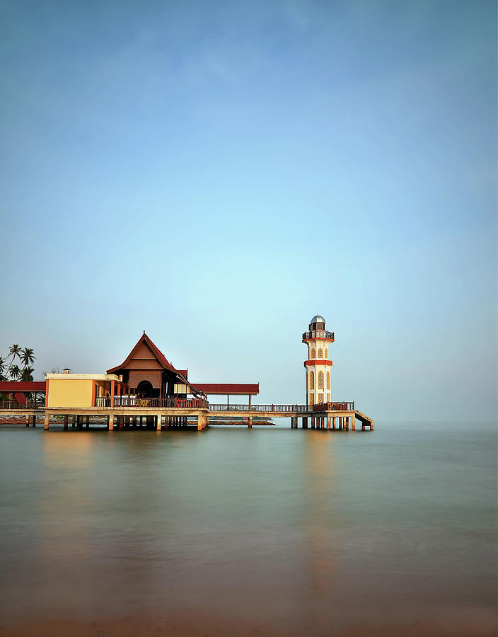 Floating Restaurant With A Pier And Photograph by Photography By Azrudin