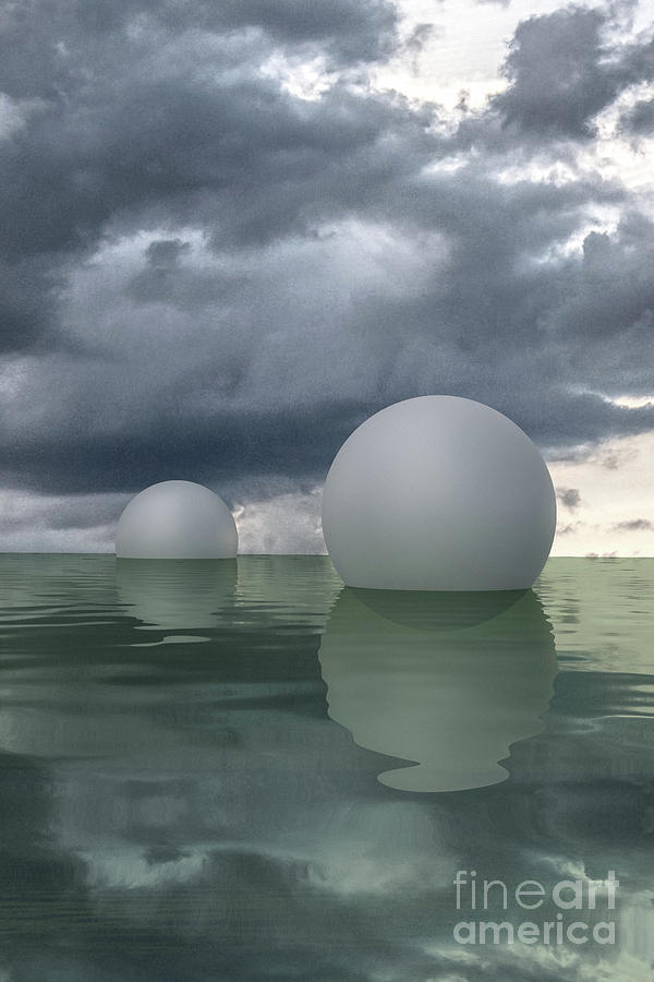 Floating spheres Digital Art by Clayton Bastiani