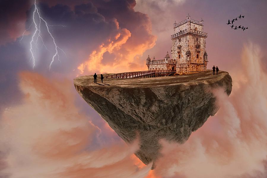Creative Edit Photograph - Floating Tower by Vitor Martins