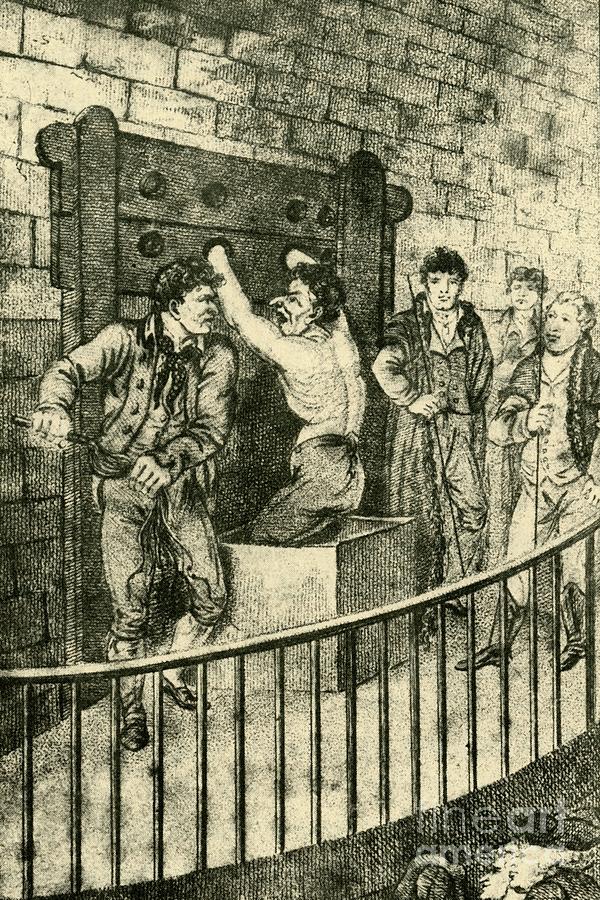 Flogging At The Old Bailey Drawing by Print Collector