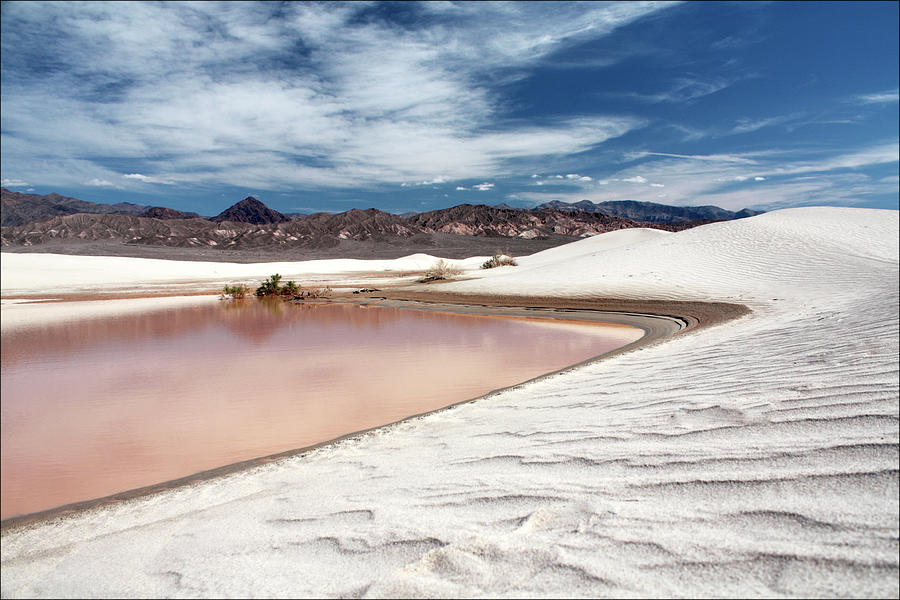 Flooded Dunes At Death Valley National Photograph by Gary Koutsoubis