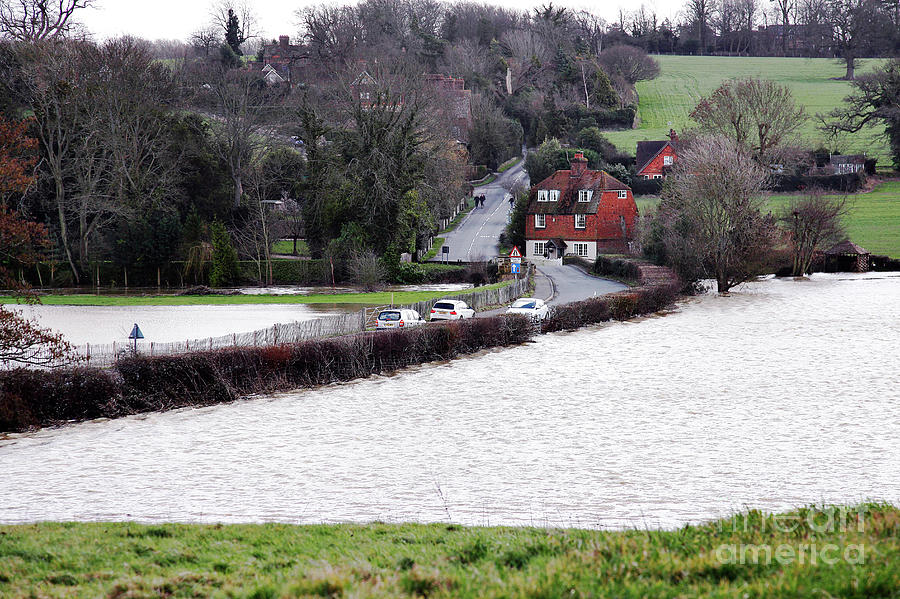 Flooded Fields Near Penshurst Photograph by Eye Ubiquitous/uig/science Photo Library