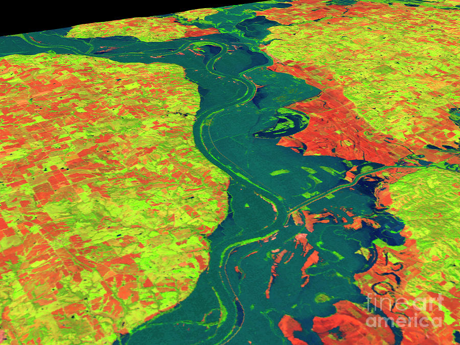Flooded Missouri River Photograph by Nasa/goddard Space Flight Center/science Photo Library