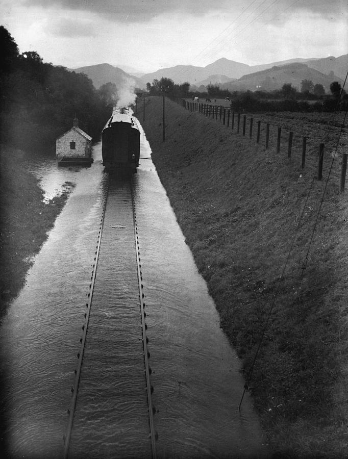 Flooded Track Photograph by Fox Photos