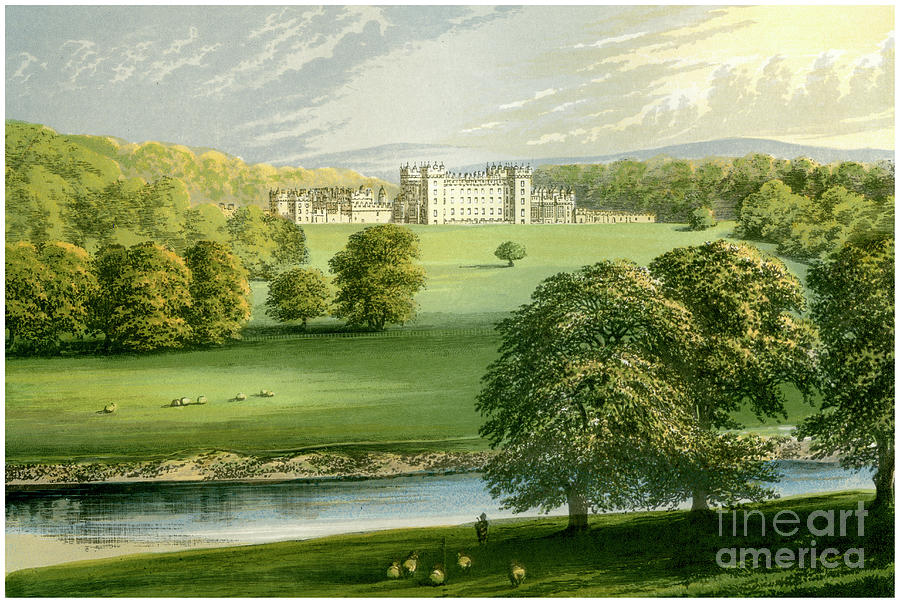 Floors Castle, Roxburghshire, Scotland Drawing by Print Collector
