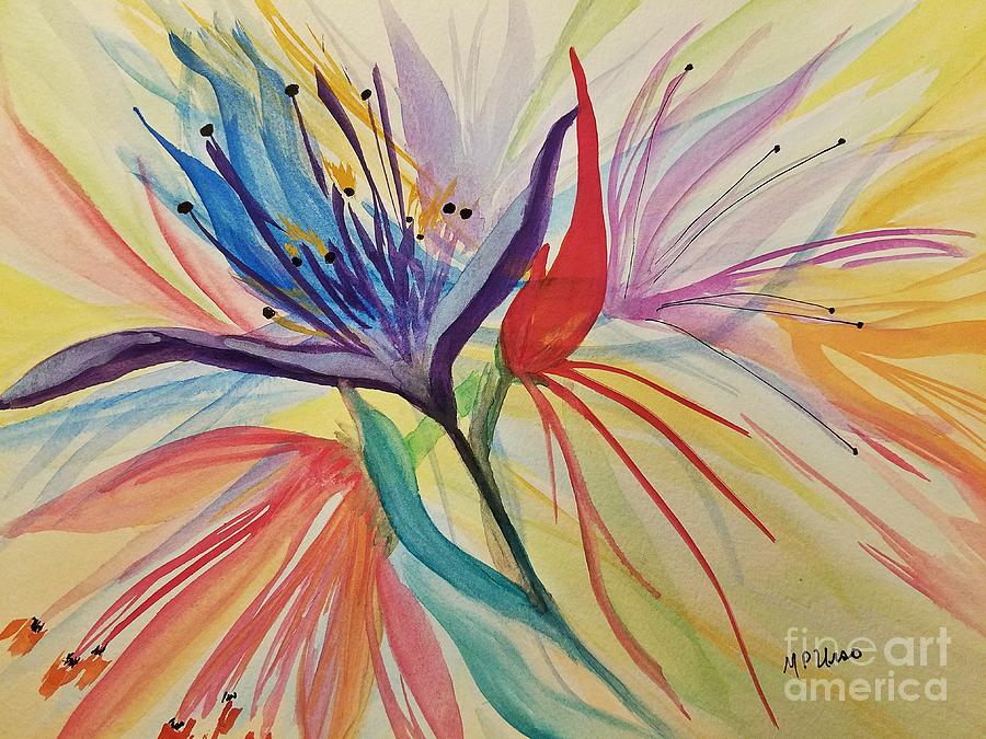 Floral Abstract 19-01 Painting by Maria Urso