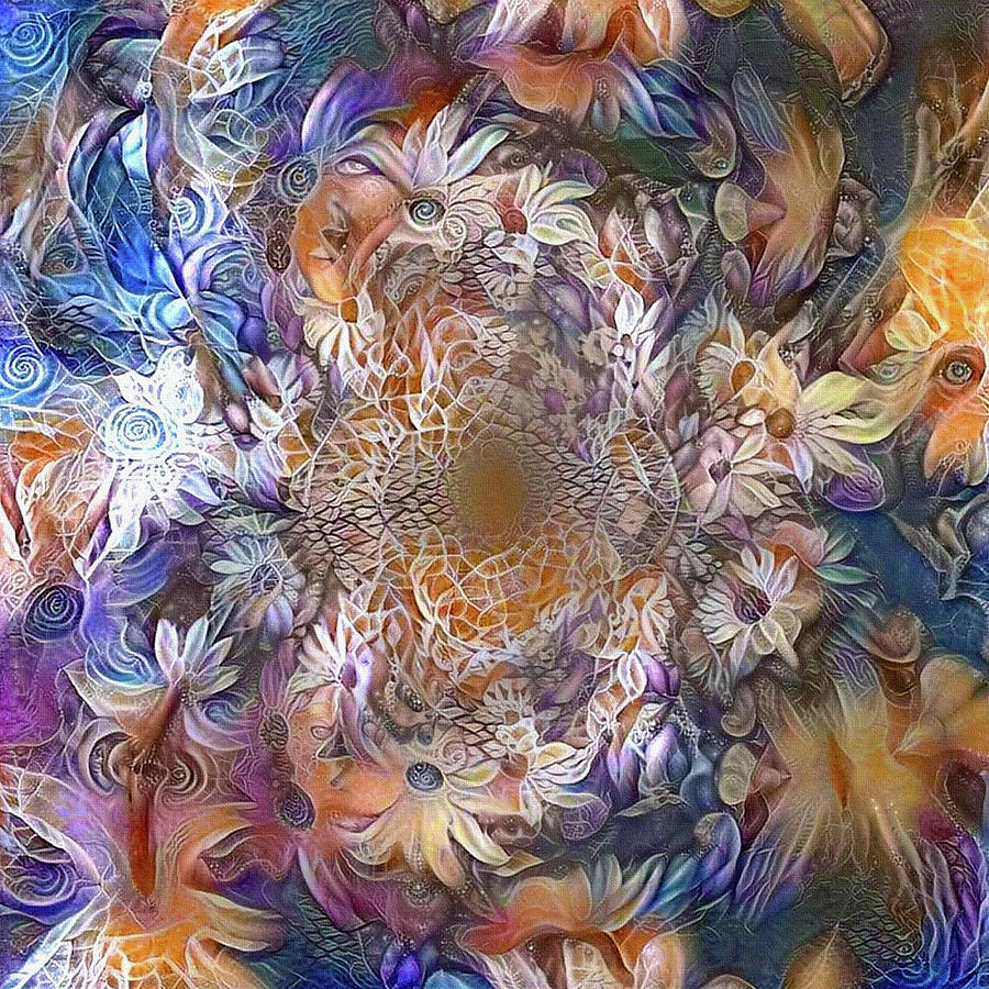 Floral Abstract Pattern Digital Art