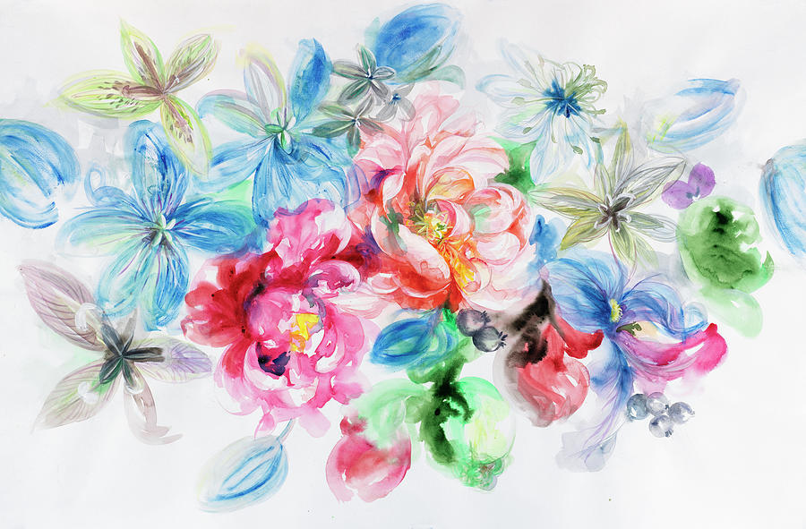 Pattern Painting - Floral Arrangement I by Li Bo