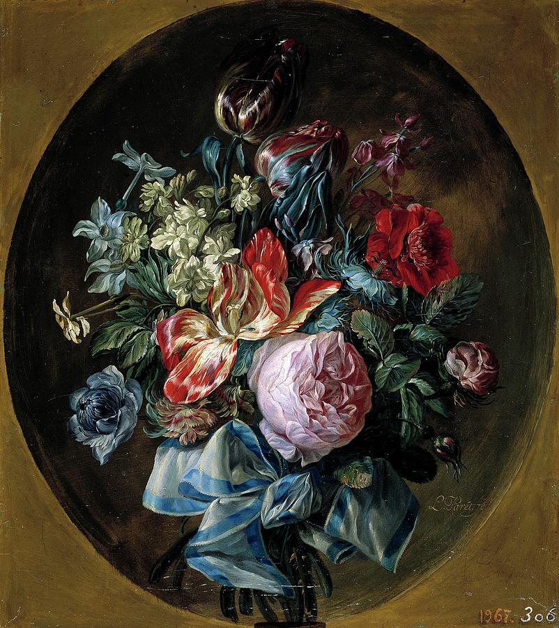 Floral Bouquet, ca. 1780, Spanish School, Oil on canvas, 40,4 cm x 35,5... Painting by Luis Paret y Alcazar -1746-1799- Floral Bouquet, ca. 1780, Spanish School, Oil on canvas, 40,4 cm x 35,5... Painting by Luis Paret y Alcazar -1746-1799-