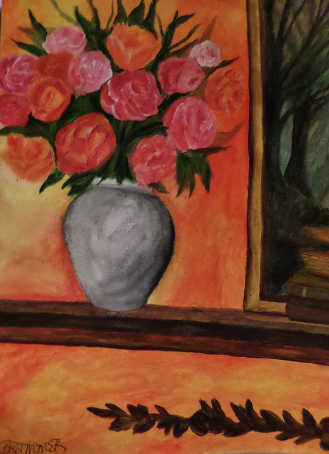 Floral Bouquet on Shelf Painting by Christy Saunders Church