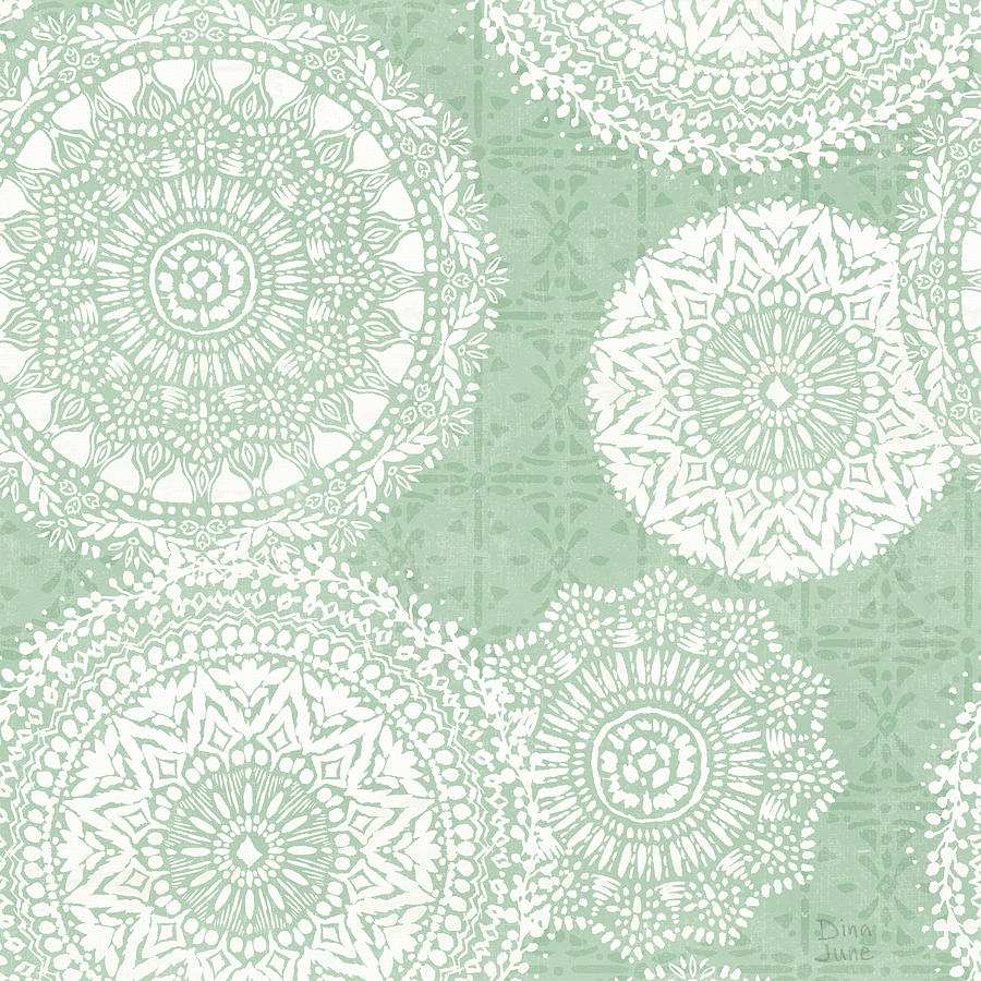 Pattern Mixed Media - Floral Chic Pattern IIid by Dina June