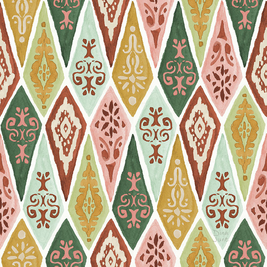 Pattern Mixed Media - Floral Chic Pattern Vii by Dina June