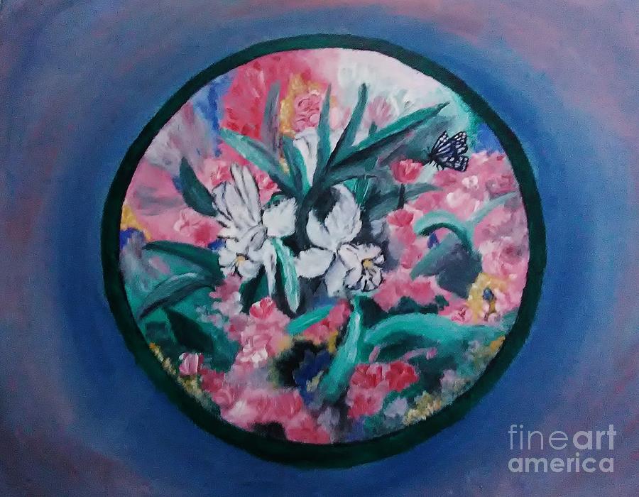 Floral Circle Painting by Christy Saunders Church