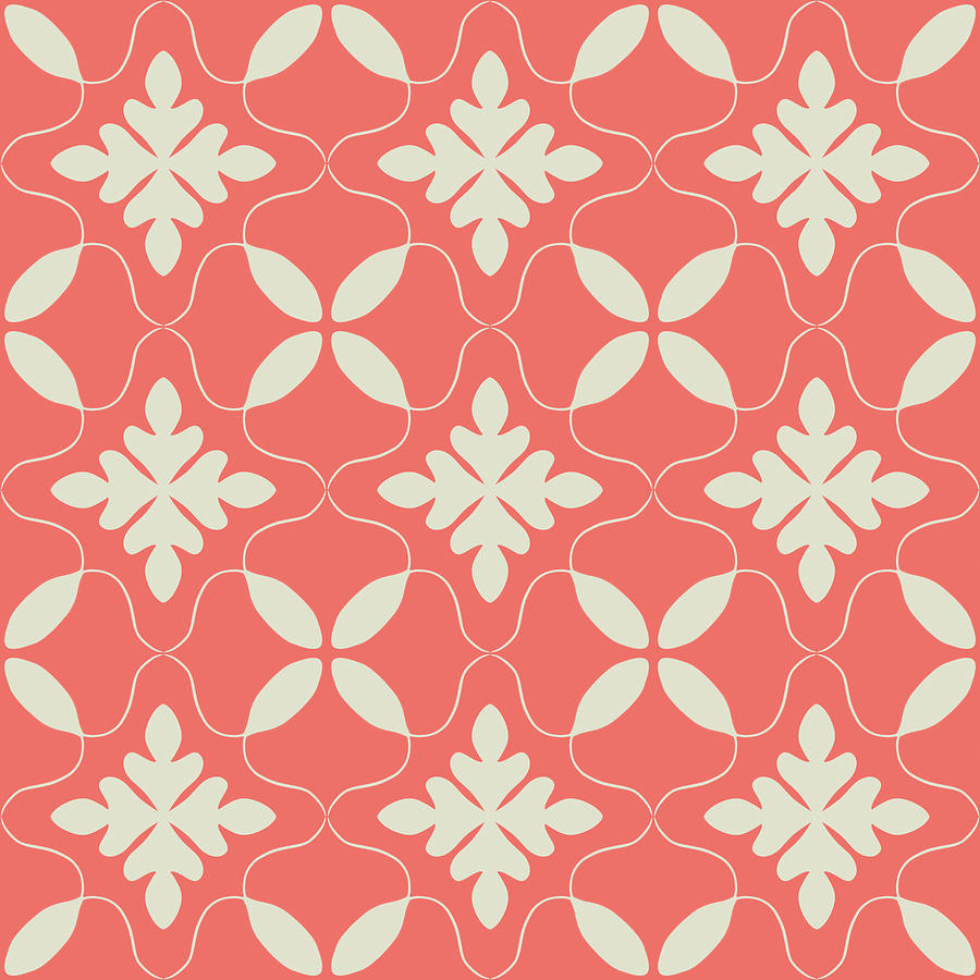 Floral coral - seamless pattern based on living coral by pantone ...