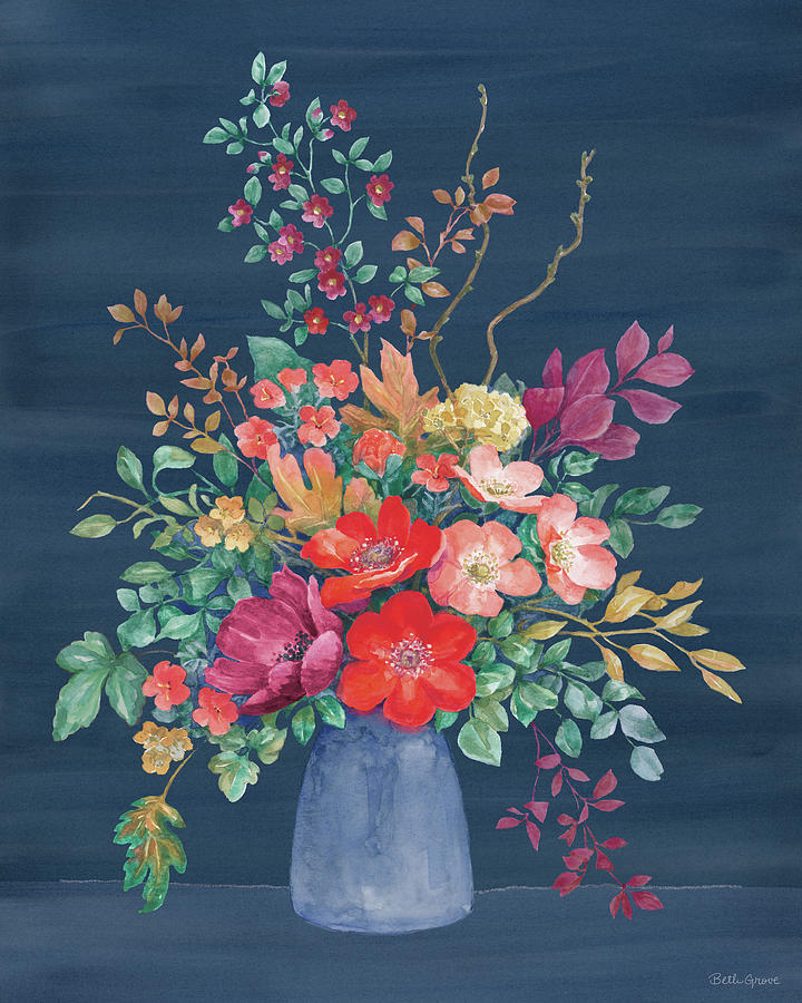 Fall Painting - Floral Drama II by Beth Grove