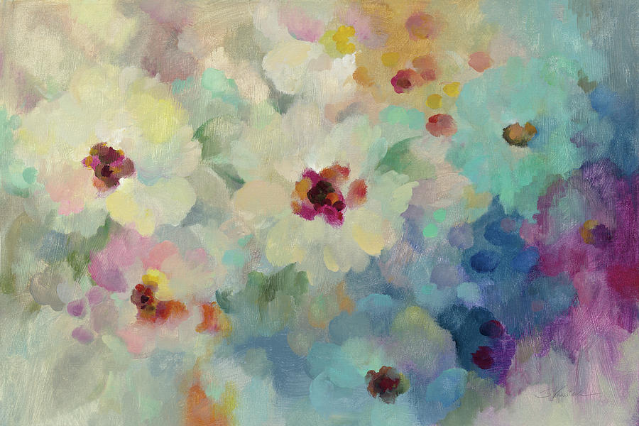 Abstract Painting - Floral Extravaganza by Silvia Vassileva