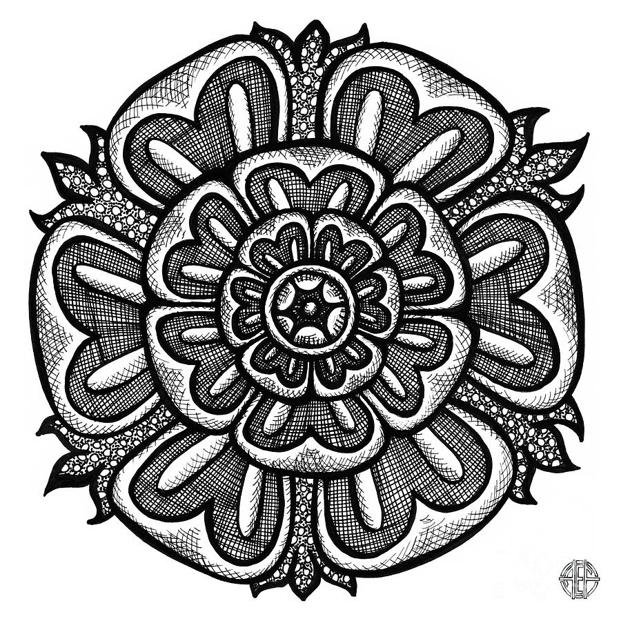 Floral Icon 13 Drawing by Amy E Fraser
