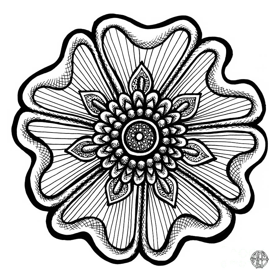 Floral Icon 2 Drawing by Amy E Fraser