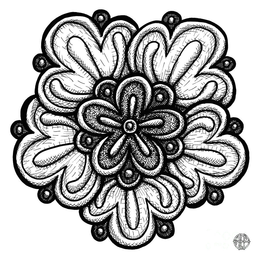 Floral Icon 30 Drawing by Amy E Fraser