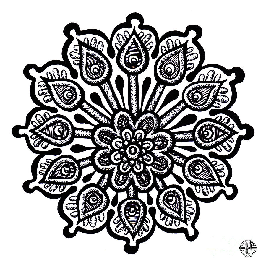 Floral Icon 65 Drawing by Amy E Fraser