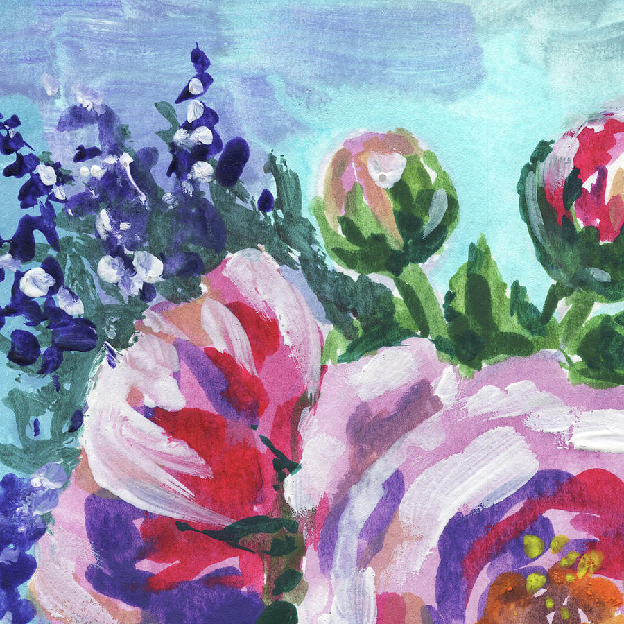 Floral Impressionism In Gouache Painting by Irina Sztukowski