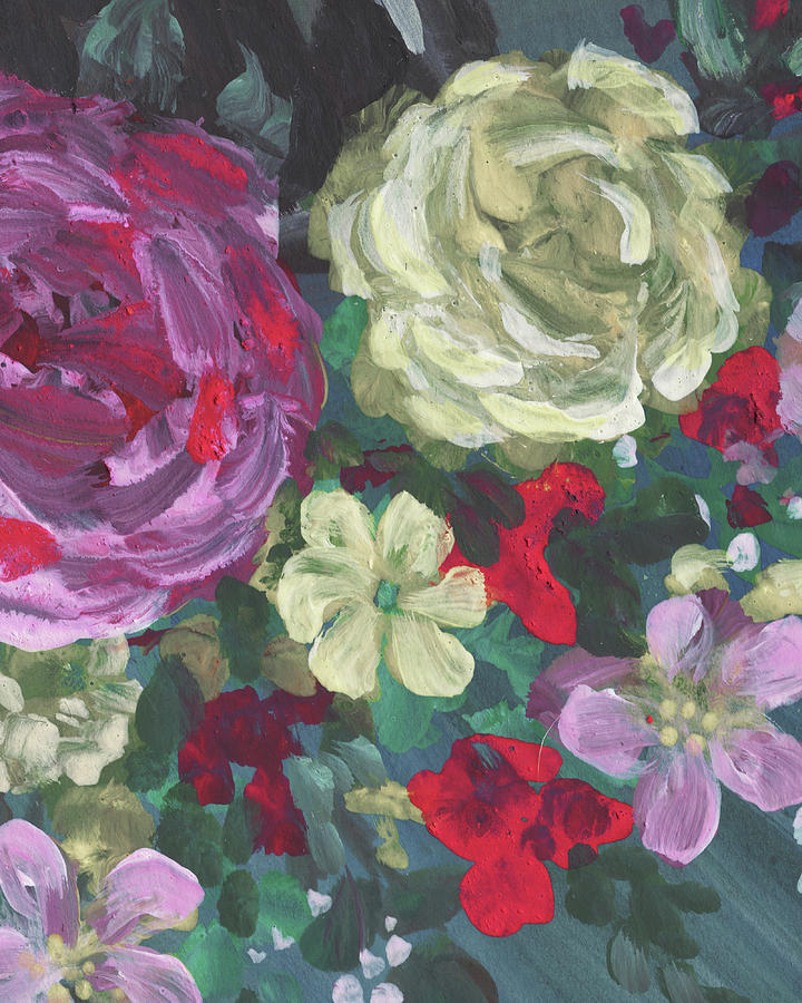Floral Impressionistic Pattern Painting by Irina Sztukowski