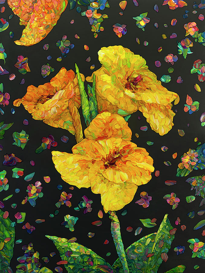 Floral Interpretation - Canna Lily Painting by James W Johnson