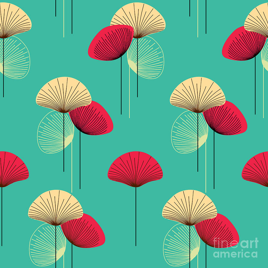 Deco Digital Art - Floral Seamless Vector Pattern by Trendywest Deco Digital Art - Floral Seamless Vector Pattern by Trendywest