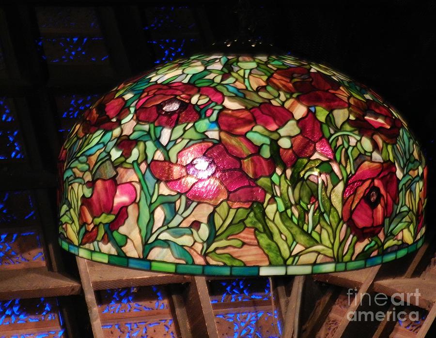 flower stained glass lamp