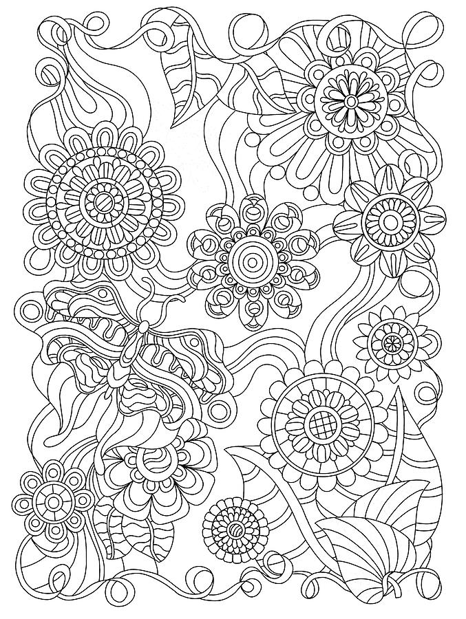 Florals 10 Drawing by Kathy G. Ahrens - Fine Art America