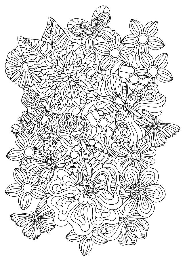 Florals 13 Drawing by Kathy G. Ahrens - Fine Art America