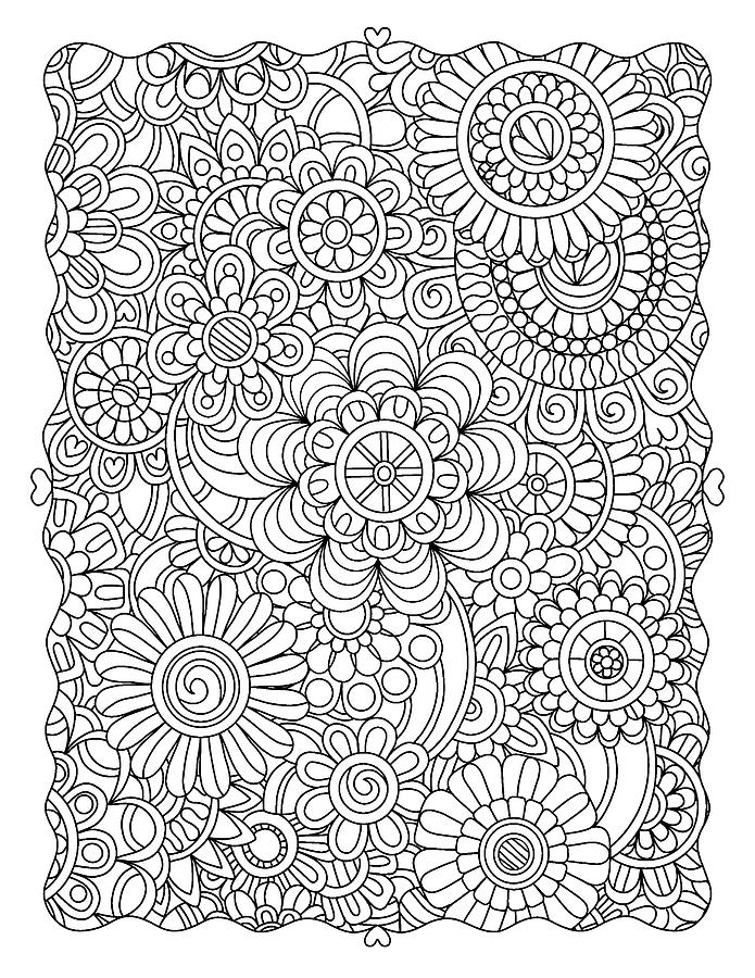 Flower Drawing - Florals 27 by Kathy G. Ahrens