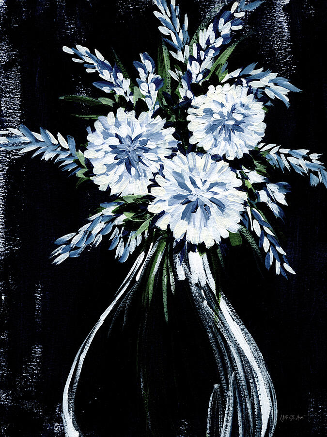 Florals In Vase Painting by Yvette St. Amant Florals In Vase Painting by Yvette St. Amant