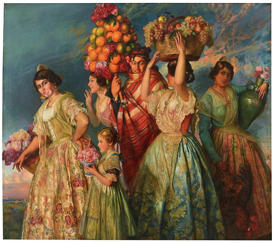Floreal. 1915. Oil on canvas. Painting by Jose Pinazo Martinez