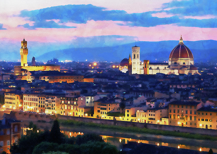 Florence - 24 Painting by AM FineArtPrints