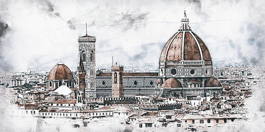 Florence - 48 Painting by AM FineArtPrints