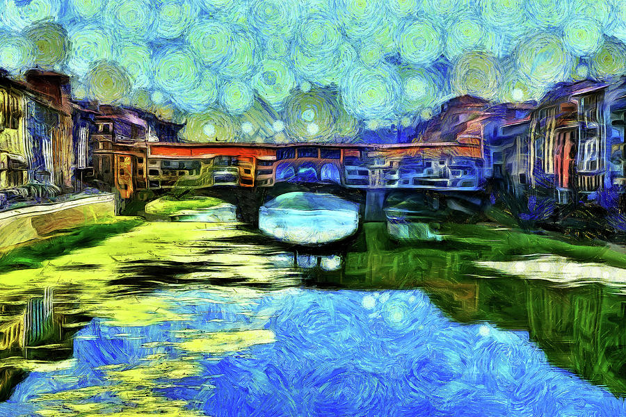 Florence Bridge Ponte Vecchio by Mad Artist Florence Bridge Ponte Vecchio by Mad Artist