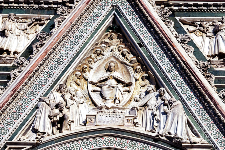 Florence Cathedral Facade Details Photograph by John Rizzuto