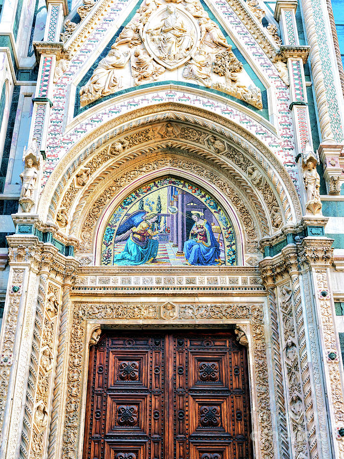 Florence Cathedral Porta della Mandorla Details Photograph by John Rizzuto