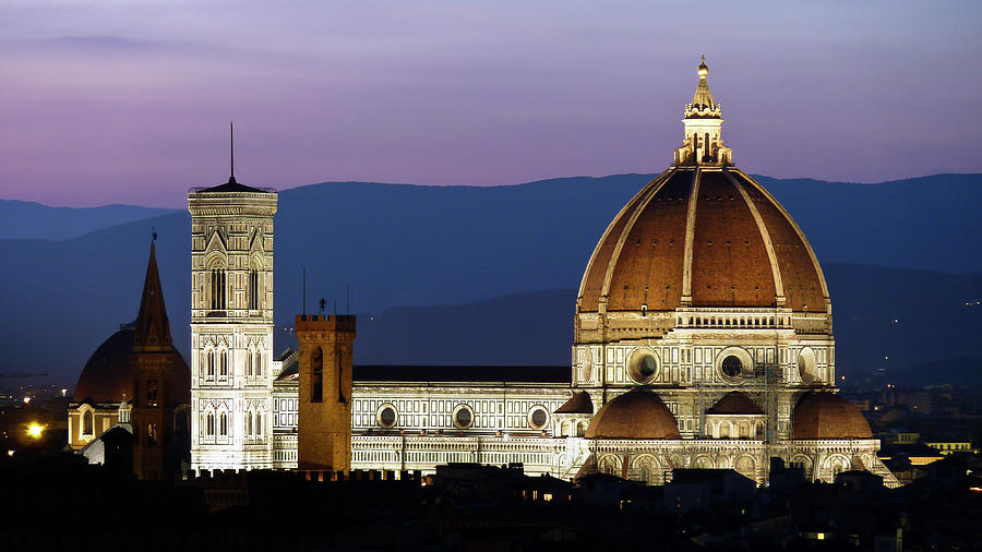 Florence Catherdral Duomo Illuminated Photograph by Sir Francis Canker Photography