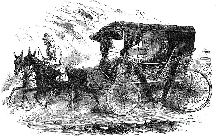 Florence Nightingale In Her Carriage Drawing by Print Collector