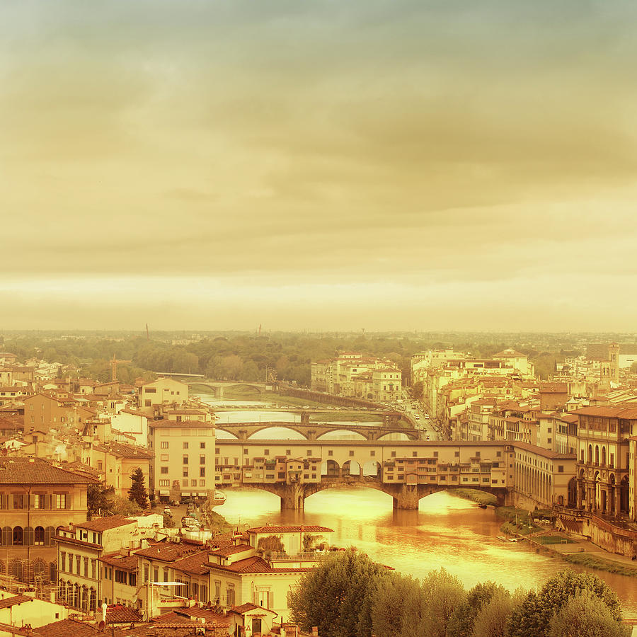 Florence, Ponte Vecchio Photograph by Deimagine