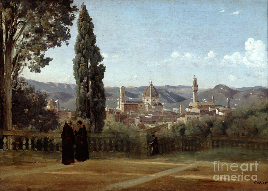 Florence, View From The Boboli Gardens Drawing by Print Collector