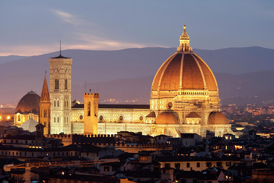 Florences Duomo At Dusk Photograph by Fotofojanini