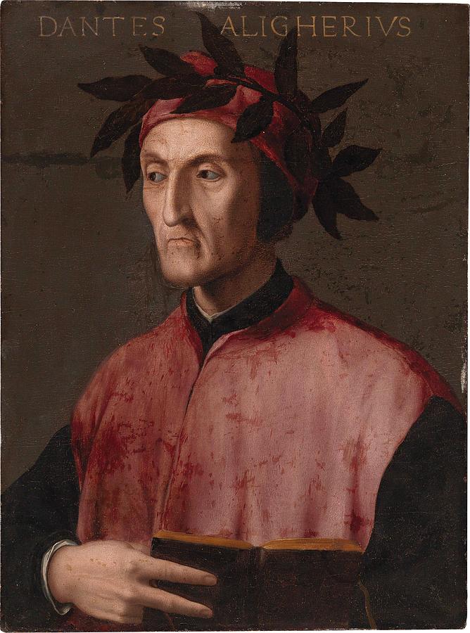 Florentine School, circa 1540 Portrait of Dante Alighieri Painting by Celestial Images