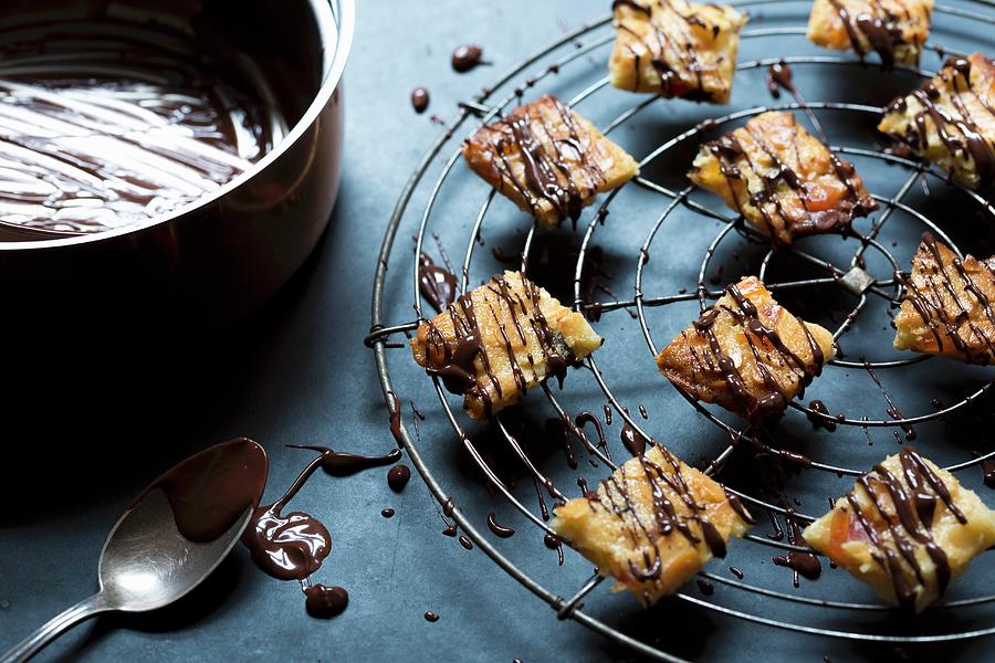Florentines Drizzled With Dark Chocolate Photograph by Vivi Dangelo