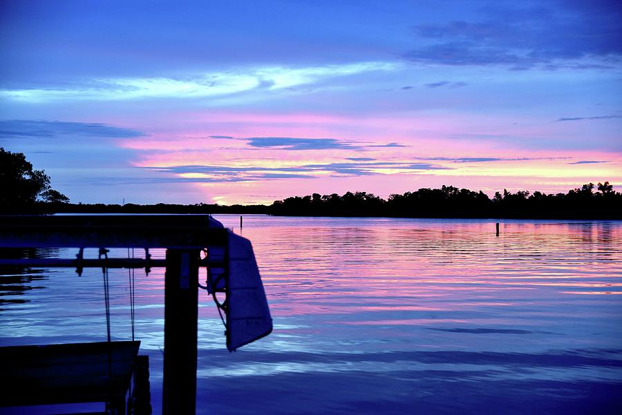 Florida Brilliant Blue Night Photograph